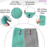 Baby Crawling Anti-Slip Knee pads (SET of 2 GREEN - LIGHT GREY)